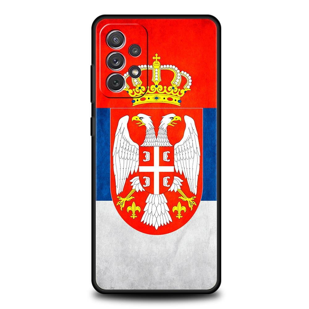 Чехол для телефона с флагом Сербии для Samsung Galaxy A13 A51 A71 A41 A31 A21S A11 A01 A03S A12 A32 A52 A22 A23 A33 A53 A73 5G Мягкий чехол