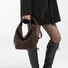 2024 New Original Niche Bucket Tote Bag for Women, Large Capacity, Maillard Style, Autumn/Winter Suede Crossbody Bag