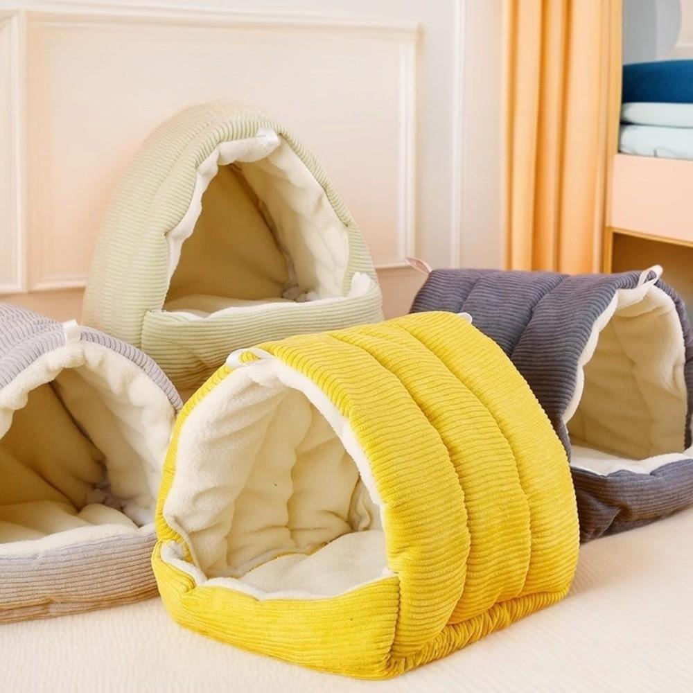 Hanging Pet Bird Bed Warm Cotton Stuffed Bird Hut New Budgie Hammock for Winter