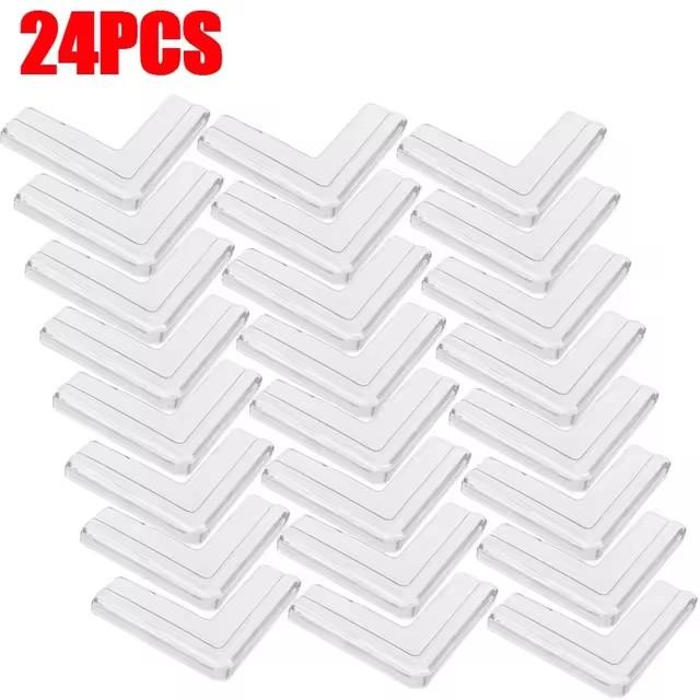 1/24pcs Baby Safety Anti Collision Angle Protector Table Corner Edge Protection Cover Transparent Window Right Angle Crash Pads