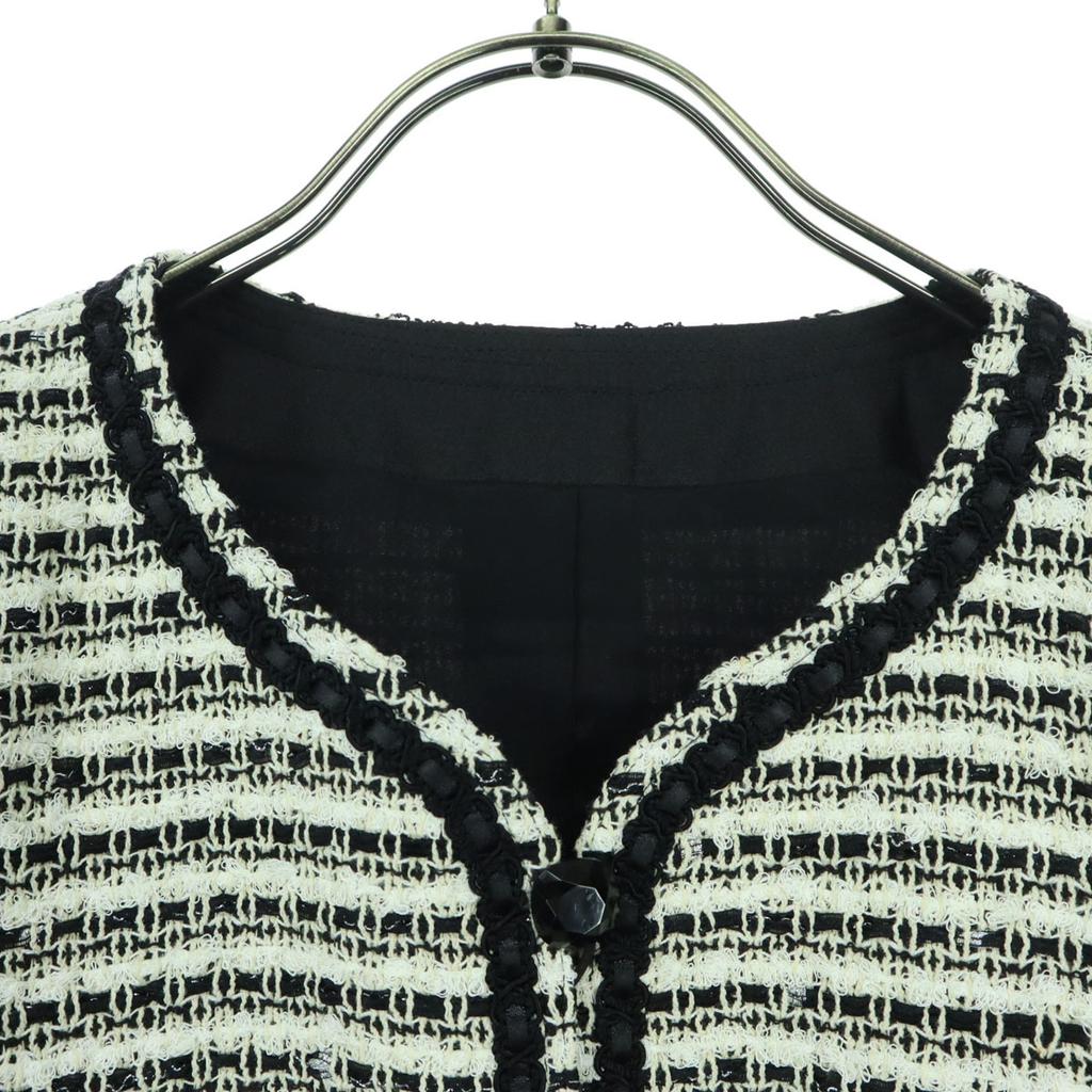 Leilian сделано в Японии Комбинезон с ручкой Длинный рукав Без цвета Твидовый жакет 9 Женский Б/У