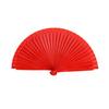Solid Color Wooden Folding Fan Portable Summer Handheld Cooling Fan Decoration Dance Performance Props Party Costume Accessories