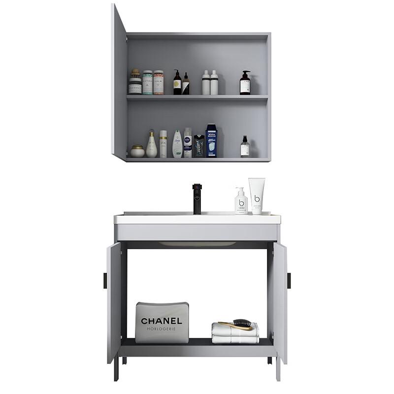 Floor-standing Bathroom Vanity with Integrated Basin