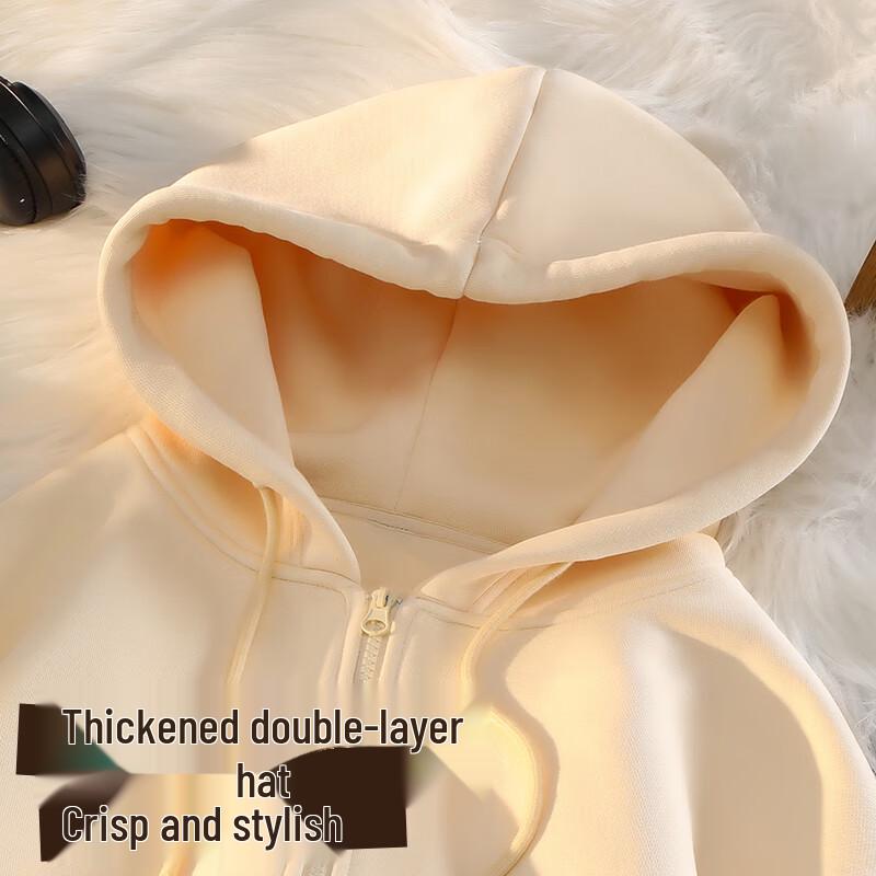 Jeanswest Men's American Letter Hooded Zipper Sweatshirt