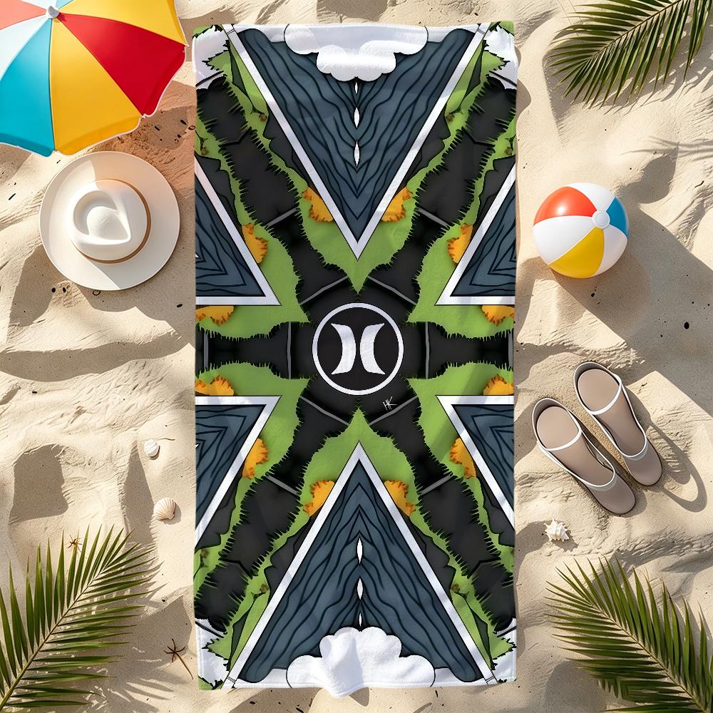 fashion art LOGO LUXURY h-hurleIES Towel Large Quick-Drying Microfiber soft Beach Towel for Travel Fitness Sauna Bathing Camping