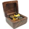 Mini Wooden Music Box 18 Note Wind Up Music Box Wooden Music Box Put You On (Walnut, Song It)