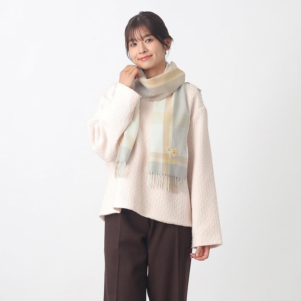 Вышитый шарф с логотипом Paul Joe Moonbat Chrysanthemum, брендированный бежевый и (44585) Упаковка,