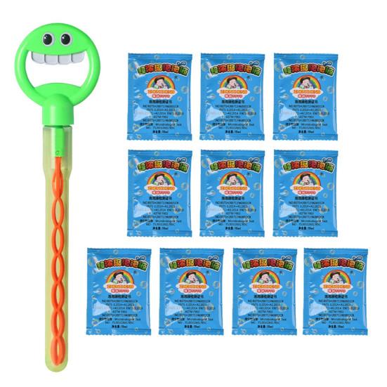 32-Hole Smile Face Bubble Wand Fun Outdoor Toy with Concentrate Packs Bubble Blowing Toy Romantic Bubbles Gift for Bubble Lovers