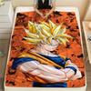 Фланелевое одеяло с принтом персонажей Dragon Ball, Высококачественное, Удобное для всех сезонов, Декор для дома, Тепло и уют, Идеально для рождественских подарков