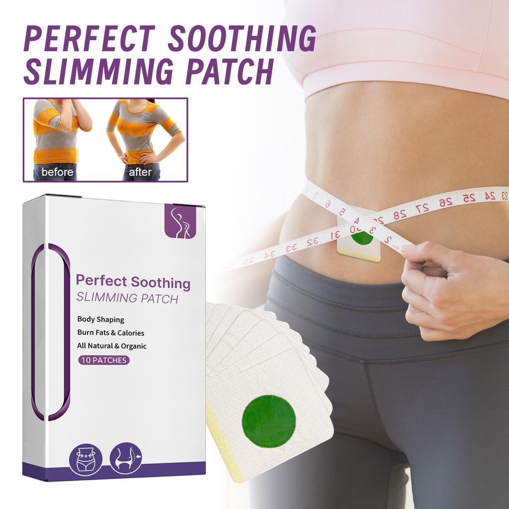 Здоровый пластырь для похудения, укрепляющая наклейка для тела, наклейка для похудения, подтягивающая кожу живота и ног, пластырь для коррекции фигуры из натуральных ингредиентов 10 шт.