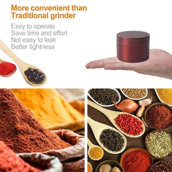 Grinder Metal Herb Grinder 1.6/2.5inch Spice Grinder Portable Spice Mixer for Grinding Dried Chili Peppers