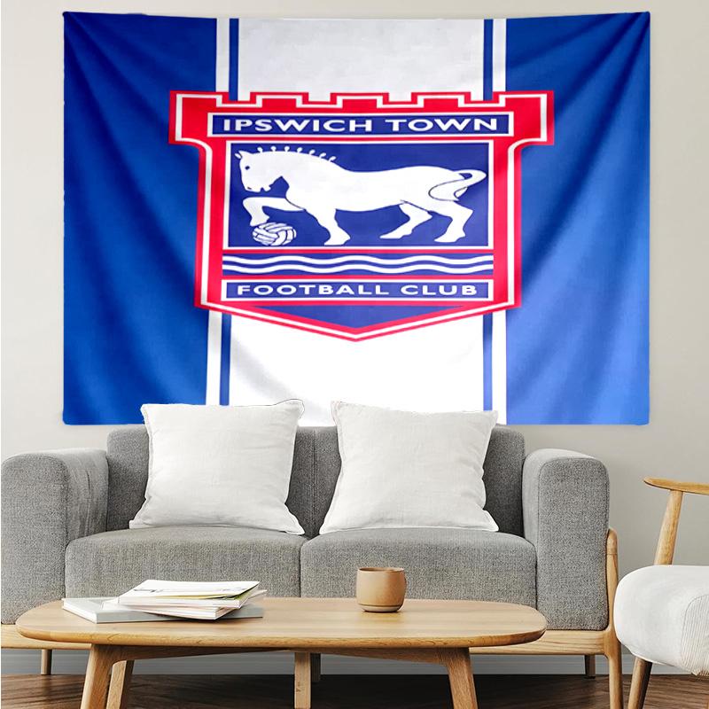 Town Football Club Crest Printed Printed Tapestry, for Bedroom,Livingroom, dormitory, Large Wall Decor, Fabric Decor Fan Birthday Gifts
