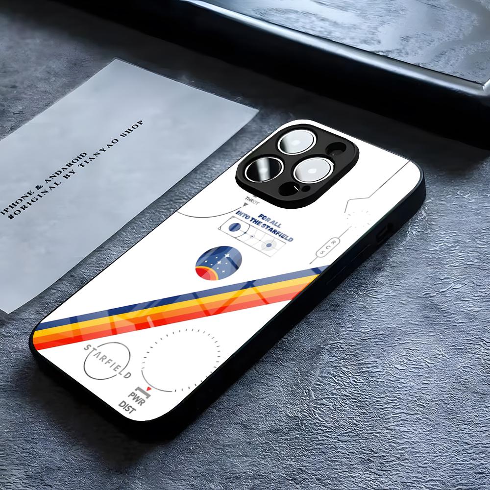 S-StarfieldS Game Phone Case For IPhone 17 16 15 14 Pro 11 13 12 Mini XS XR Max 6 8 7 Air Plus SE Glass Luxury Design Cove