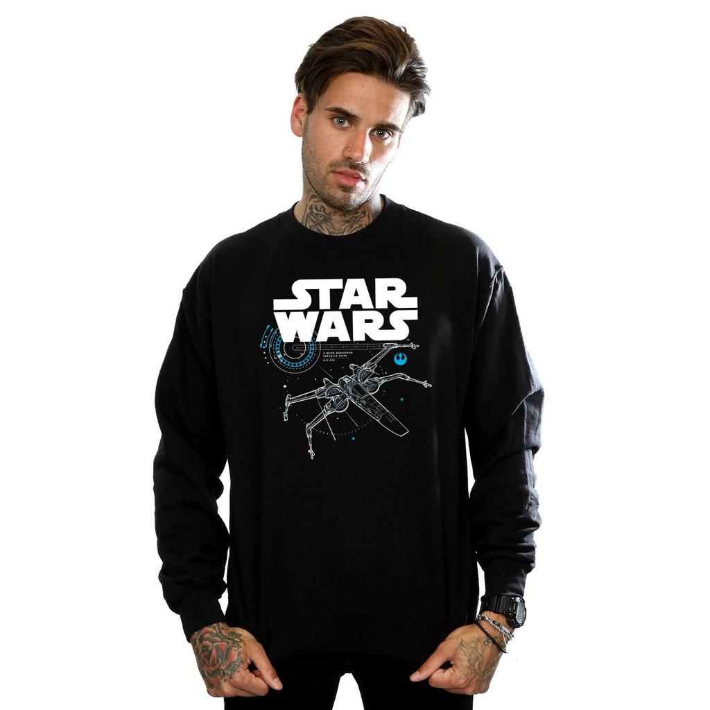 Star Wars Mens The Last Jedi X-Wing Sweatshirt