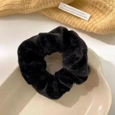 Autumn Winter New Sweet Plush Soft Girls' Women Pompom Hair Ties Elastic Hair Band Ropes Accessories Headwear
