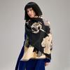 Guochao Ink and Wash Wind Contrasting Colors Double-sided Imitation Cashmere Scarf Winter High-end Warm Shawl