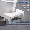Portable Toilet Potty Stool for Adults Non-Slip Raised Seat with Ergonomic 35° Sitting Position, Durable Plastic Bathroom Assistance Step Stool