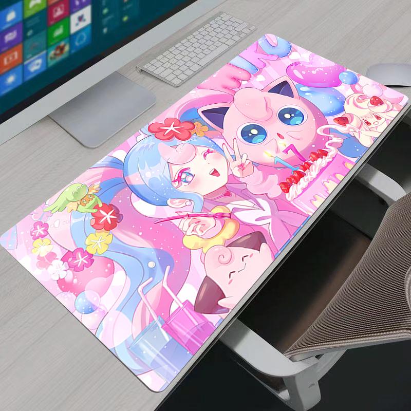 XXL Mouse Pad Anime Pokemon Pikachu durable Gamer Computer Mousepad Gaming Accessories Tablet Varmilo Keyboard Mausepad