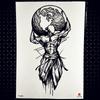 1PC Black Angel Wings Temporary Tattoos For Women Art Fake Tattoo Paper God Death Skull Totem Tatoos