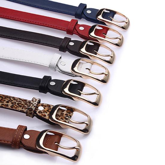 Женский модный поясной ремень из искусственной кожи с пряжкой из сплава, повседневный поясной ремень