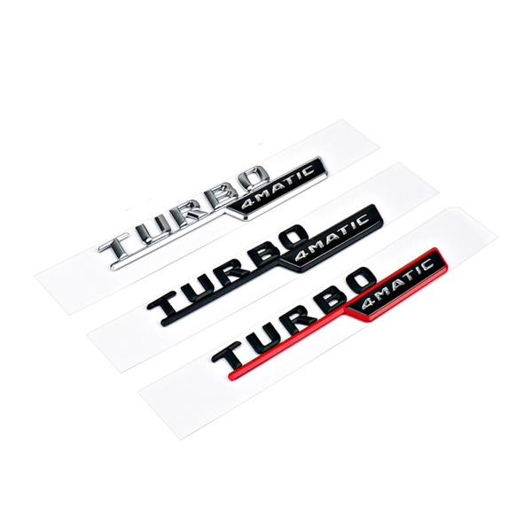2 шт./компл. TURBO 4MATIC наклейка с логотипом автомобиля, эмблема, значок, наклейка на крыло, наклейка, подходит для CLA GLA W203 W204 W205 W202 C180 C200 C117 C207