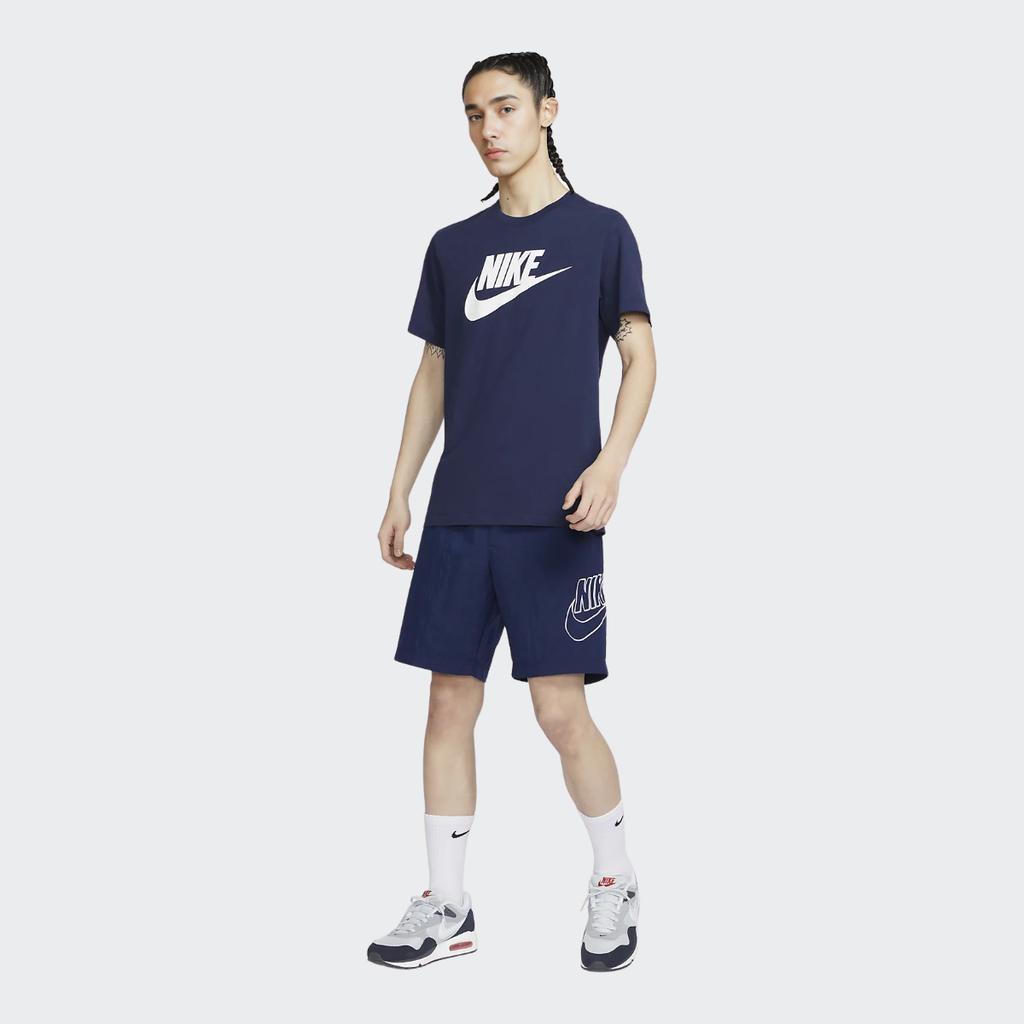 Nike Спортивная одежда, вышитый логотип выпускников, тканые тренировочные шорты для мужчин, темно-синие DB3811-410