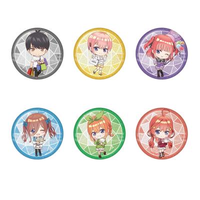 Блестящие значки Quintessential Quintuplets, коробка из 6 штук