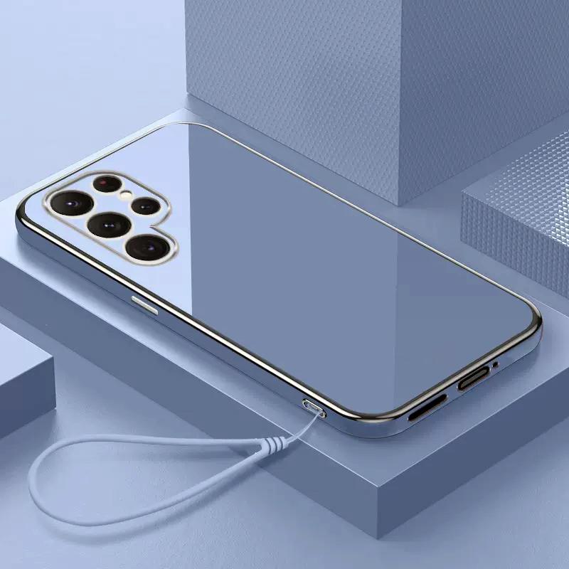 Роскошный силиконовый чехол со шнурком для Samsung Galaxy S23 FE S22 Plus Note 20 Ultra A24 A04 A14 A13 A25, мягкий чехол-бампер