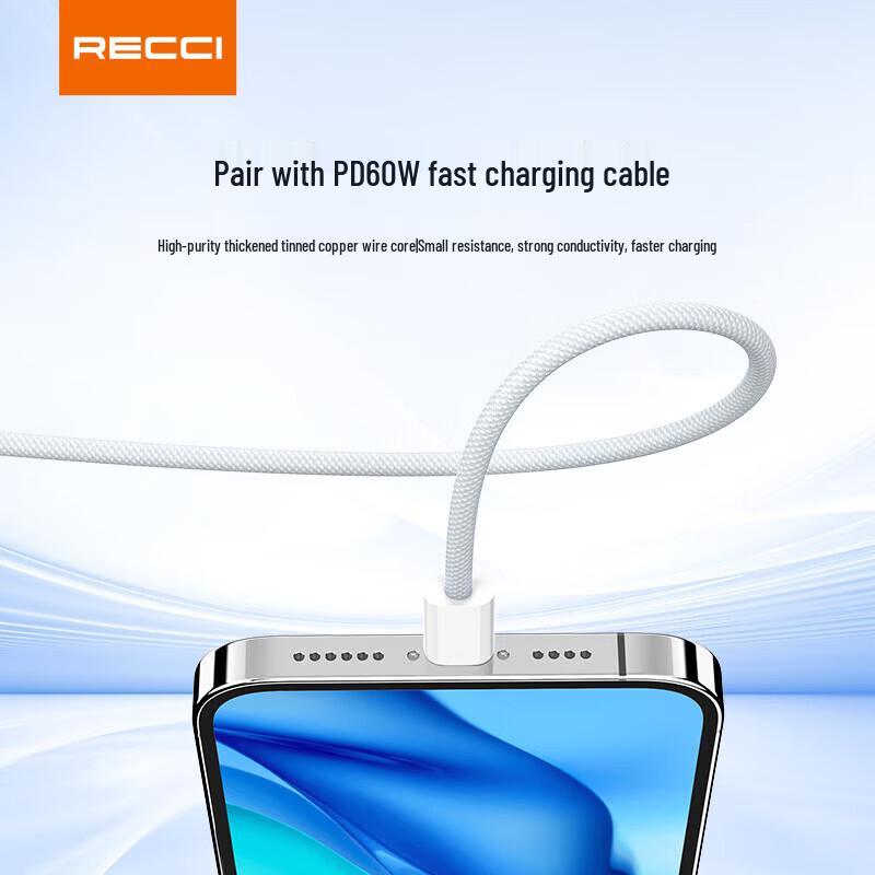 Комплект быстрой зарядки Recci RC77CC PD 30W GaN