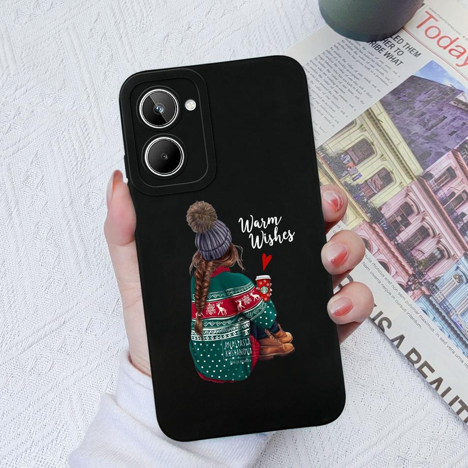 Чехол для Realme 10 Pro Plus Мультяшный Мягкий Гладкий Жидкий Силикон Защита Камеры Для OPPO Realme10 10Pro+ Чехол Funda Capa