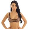Women's Fishnet See Through Bra Top Unlined Bralette Sleeveless Tank Crop Tops Lingerie