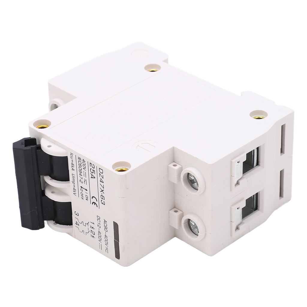 AC DC Miniature Circuit Breaker 2P 25A 400V DIN Rail Mount for Solar PV System DZ47X 63