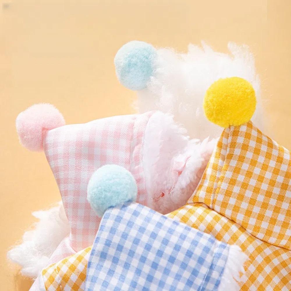 Winter Pet Parrot Cape Plaid Plush Cape Hat Kit New Parrot Clothes  Pet Accessories