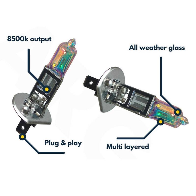 H1 Ксеноновая кварц-галогенная лампа 55 Вт Всепогодные противотуманные фары Яркий автомобильный свет