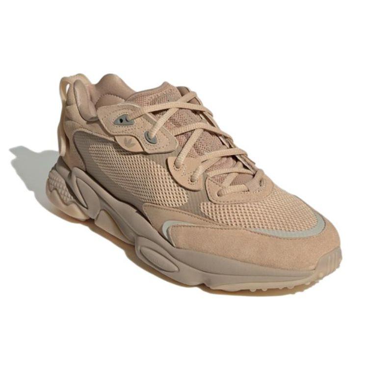 adidas Originals Ozweego Meta Кожа Спортивный Тренд Прочные Низкие Повседневные Кроссовки Унисекс Повседневная Обувь Бежевый HQ6327