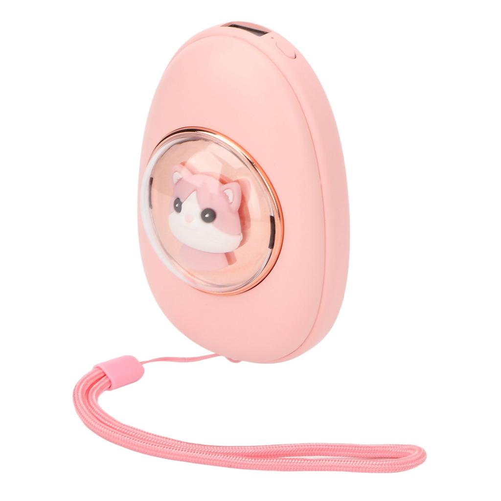 Электрическая грелка для рук 2 в 1 в форме космической капсулы с двухсторонним нагревом, карманный павербанк, розовый кот