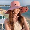 Двусторонняя шляпа от солнца с широкими полями, милая кепка для защиты от солнца, солнцезащитная кепка для пляжа, для девочек