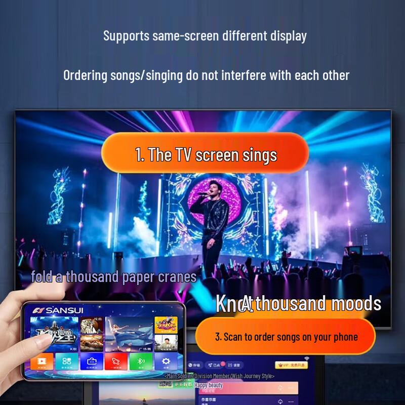 SANSUI Portable Outdoor Karaoke Speaker