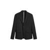 Solid Color Long Sleeve Straight Suit Men Suits Black 7380565-800