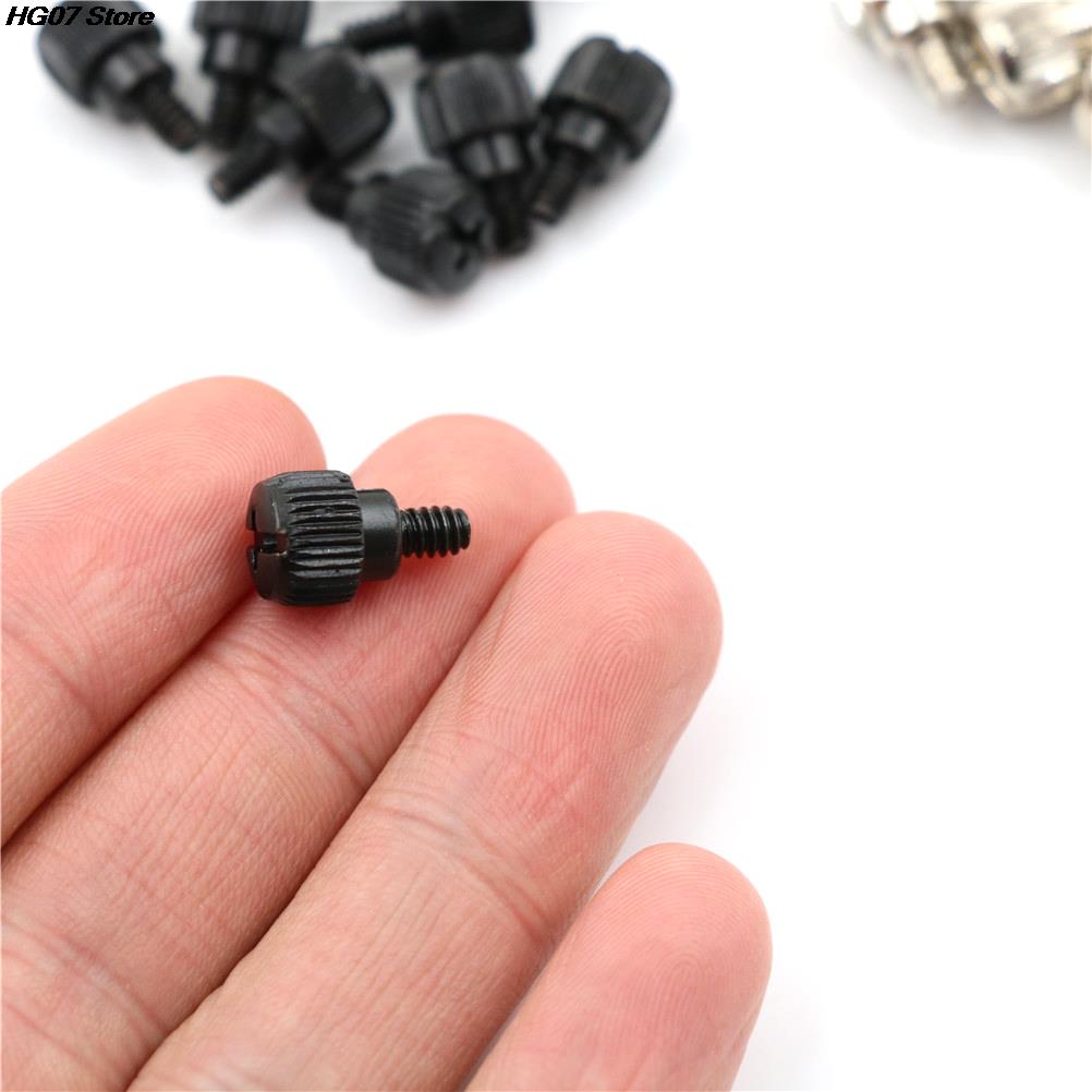 10pcs M3.5 6 #-32 Computer Case Screws Black Or Nickel Computer Case Screws Adjustment Screws Hand Tighten Thumb Screws