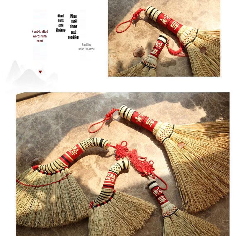 Traditional Hand-Woven Sorghum Broom