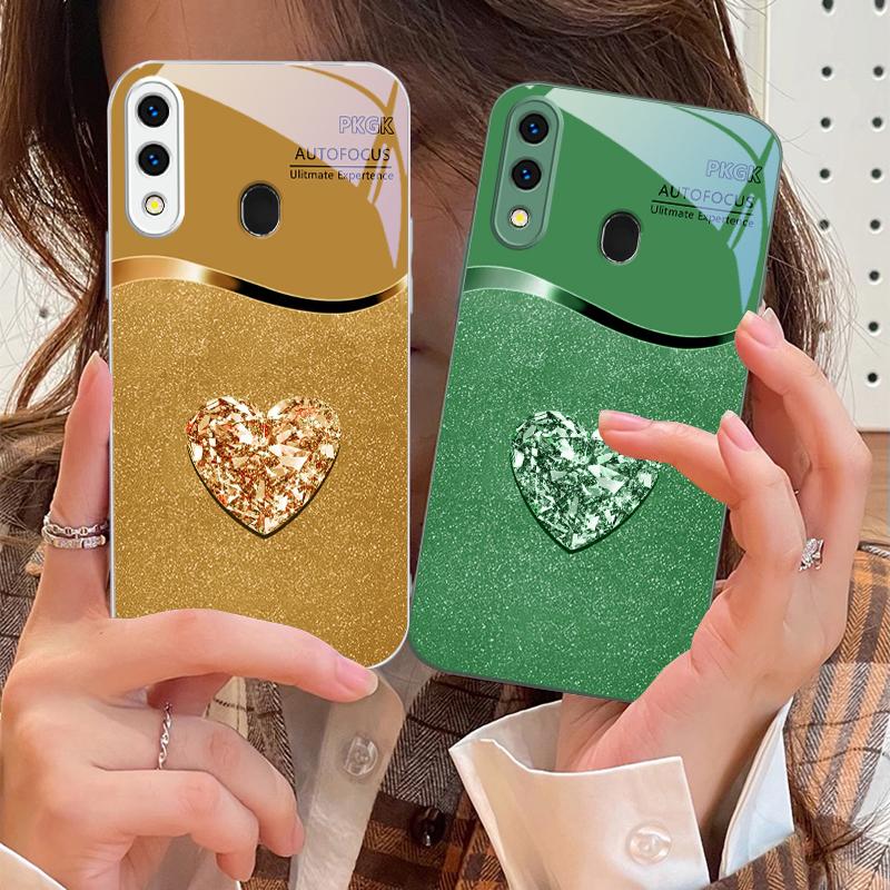 Градиентный Алмазная Любовь Для Samsung A73 72 71 A70 56 55 54 A53 52 51 50 42 A35 A34 33 32 31 26 25 24 23 22 30 стеклянный чехол для телефона