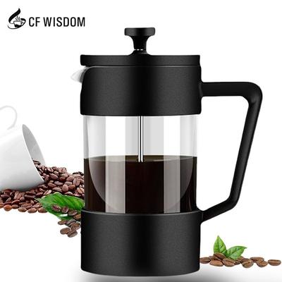 CF WISDOM 350/600/1000 мл Френч-пресс Кофейник Классический дизайн Стеклянный Чайник для кофе и чая с силиконовым рукавом Для дома и офиса