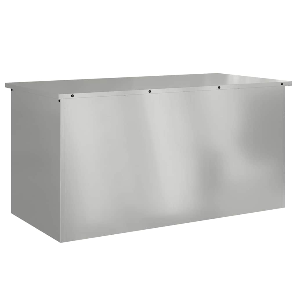 Outdoor Storage Box Silver 100 x 50.5 x 50 cm Steel