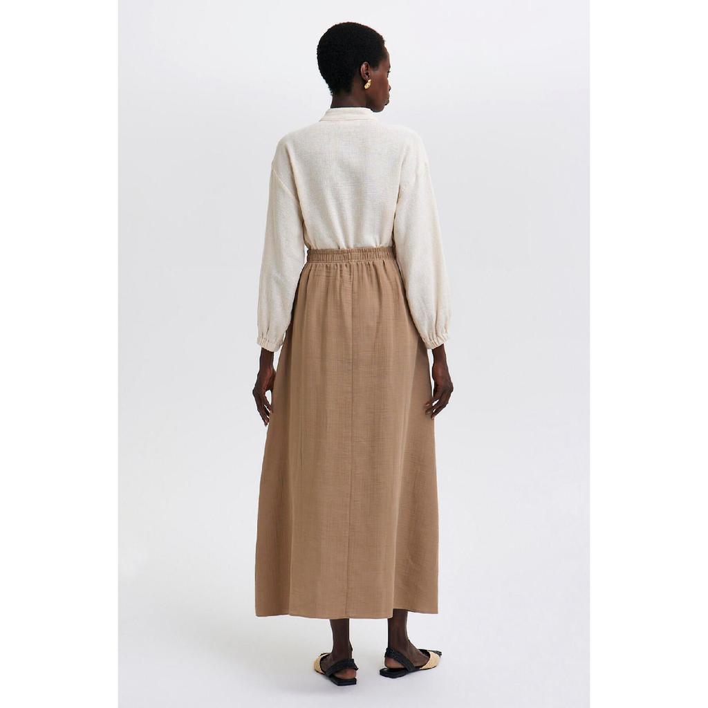 Муслиновая юбка с карманами