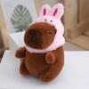 Cartoon Capybara Plush Keychain Pendant Toy Doll Bag Hanging Ornament Cute Desktop Car Decoration for Kids Birthday Gift