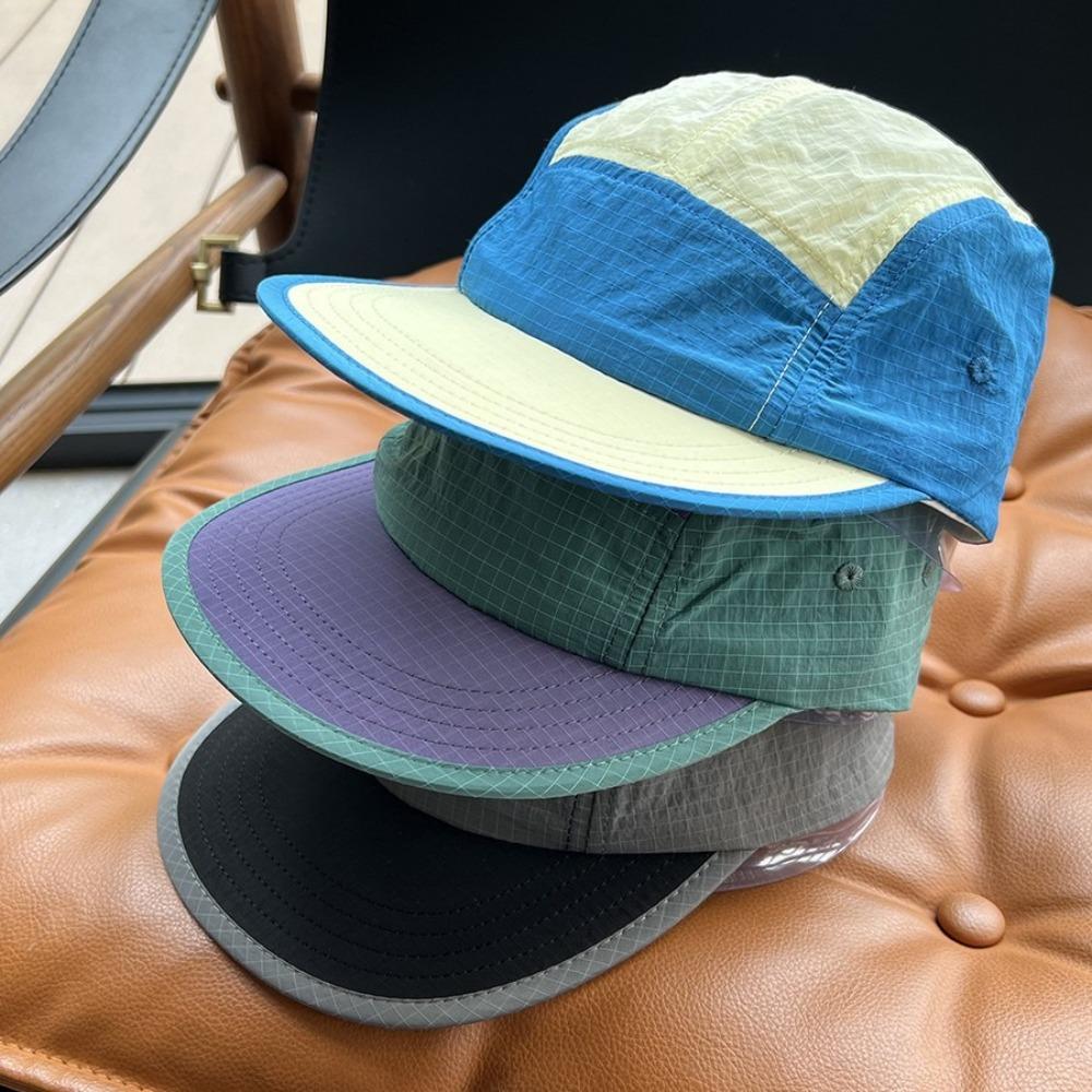 Japanese Style Sunshade Cap 5-Panel Snapback Hats Casual Sun Visor Cap Unisex