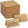 100 Kraft Paper Table Cards, Name and Seat Cards for Wedding Banquets, Table Numbers, Parties, and Conference Check-in Tables