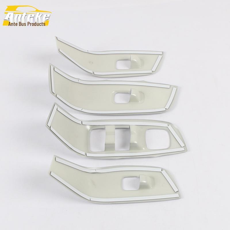 19 RX5MAX Car Door Window Lift Button Decorative Sticker – Glass Switch Bright Ring Armrest