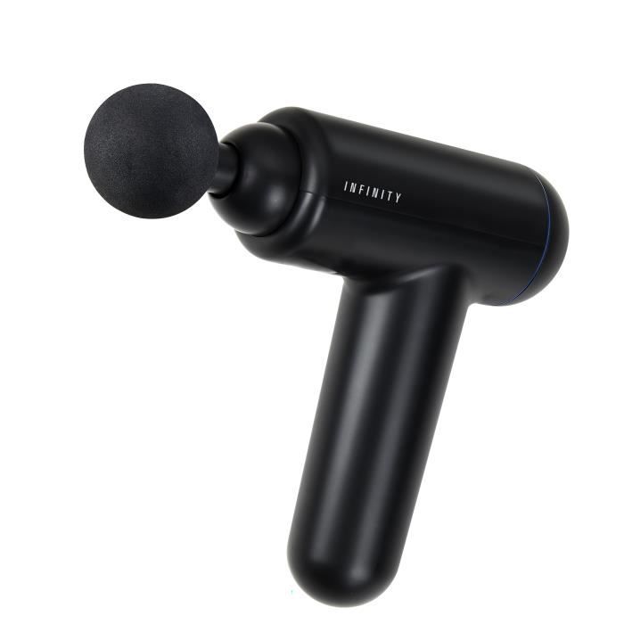 Melissa 16770047 - Pistolet de massage rechargeable - 4 têtes - Noir